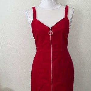 Red Zipper Dress